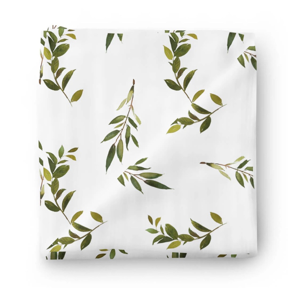 Caden Lane Olive Leaf Oversized Swaddle Blanket | OS